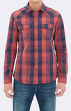 CHECKED SHIRT - BRICK RED - Mavi Jeans