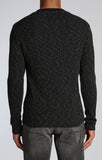 LONG SLEEVE HENLEY IN BLACK RIBBED - Mavi Jeans