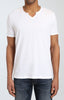 SHORT SLEEVE HENLEY TEE IN WHITE - Mavi Jeans