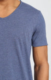 BASIC V-NECK TEE IN INDIGO - Mavi Jeans