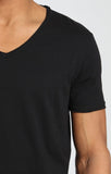 BASIC V-NECK TEE IN BLACK - Mavi Jeans