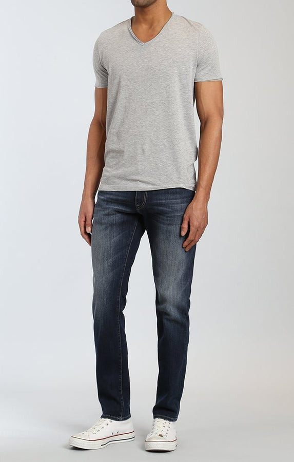 BASIC V-NECK TEE IN GREY - Mavi Jeans