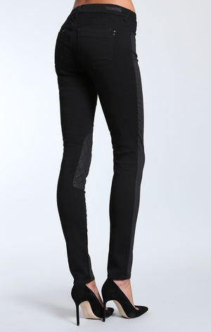 NIKKY SKINNY BIKER IN BLACK BLOCKING - Mavi Jeans