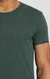 FITTED BASIC SHORT SLEEVE TEE IN DARK SPRUCE - Mavi Jeans