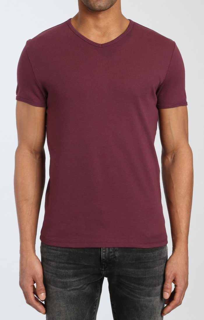 FITTED BASIC SHORT SLEEVE TEE IN FIG - Mavi Jeans