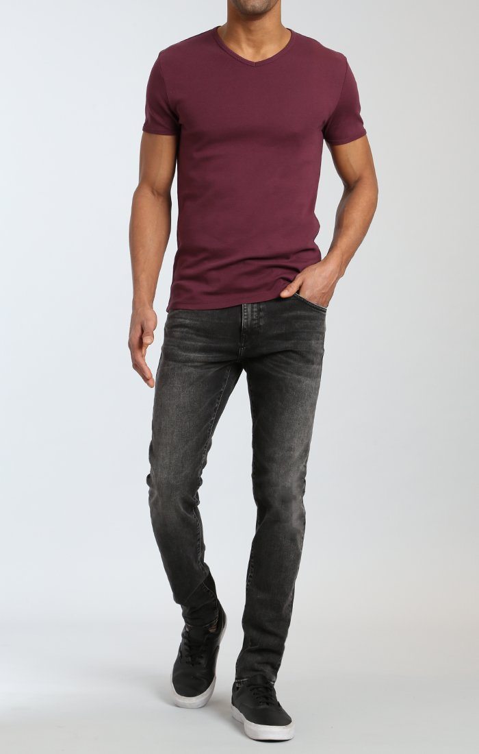 FITTED BASIC SHORT SLEEVE TEE IN FIG - Mavi Jeans