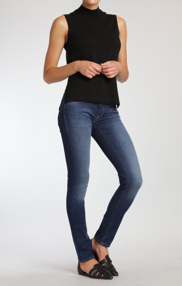 ADRIANA SUPER SKINNY IN INDIGO GOLD FEATHER - Mavi Jeans