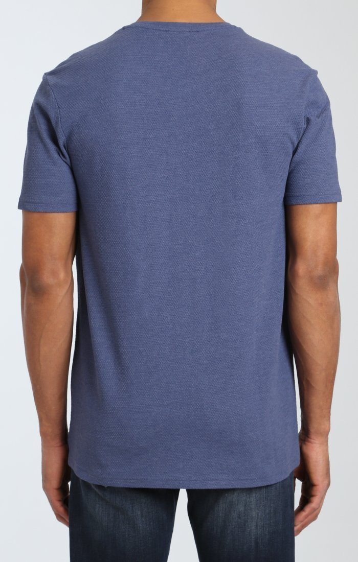 SHORT SLEEVE TEXTURED TEE IN INDIGO - Mavi Jeans