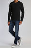 LONG SLEEVE HENLEY IN BLACK - Mavi Jeans