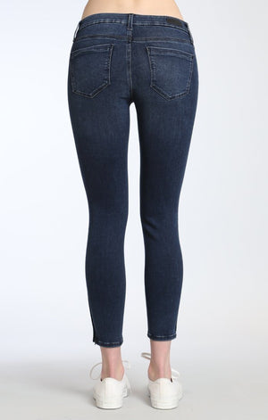 ADRIANA ANKLE ZIP SKINNY IN MIDNIGHT INDIGO MOVE - Mavi Jeans