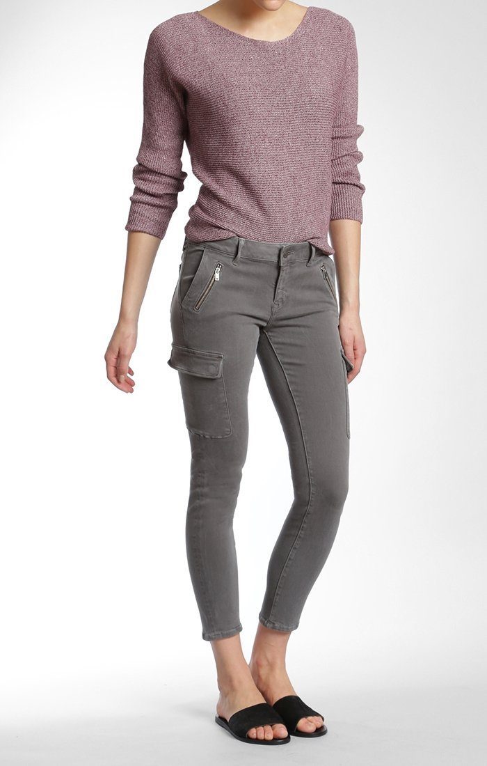 JULIETTE SKINNY CARGO IN GREY TWILL - Mavi Jeans