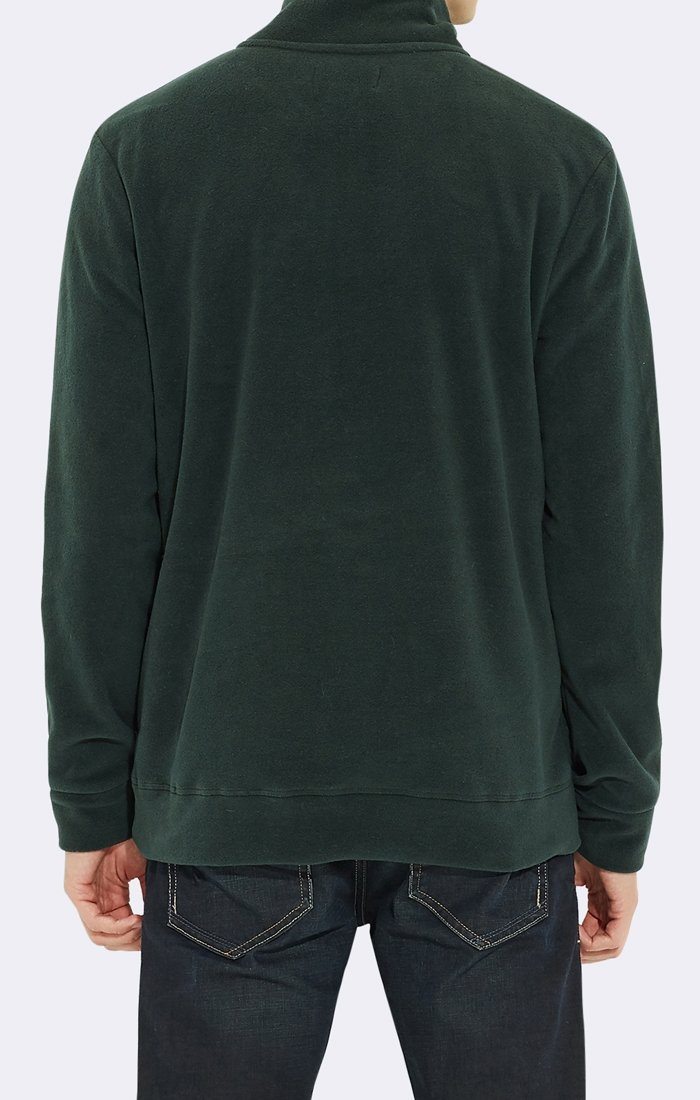 FLEECE PULLOVER - GREEN - Mavi Jeans