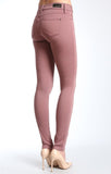 ALEXA SKINNY IN DEEP MAUVE GOLD SATEEN - Mavi Jeans