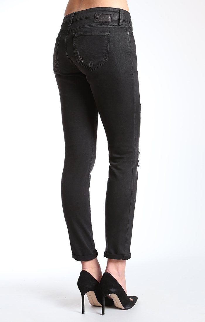 EMMA SLIM BOYFRIEND IN RIPPED BLACK COATED - Mavi Jeans