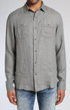 LINEN SLIM FIT SHIRT IN SLATE - Mavi Jeans