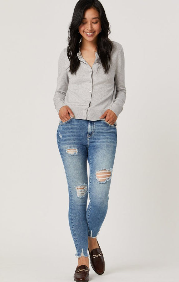 TESS SUPER SKINNY IN LT RIPPED LA VINTAGE - Mavi Jeans