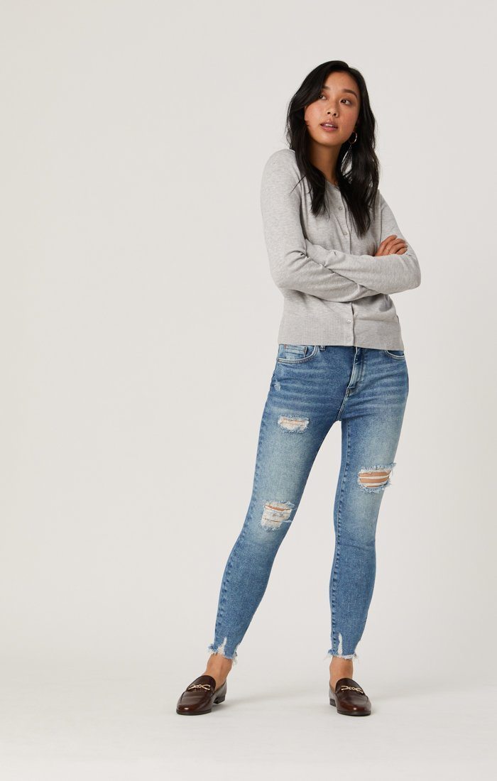 TESS SUPER SKINNY IN LT RIPPED LA VINTAGE - Mavi Jeans