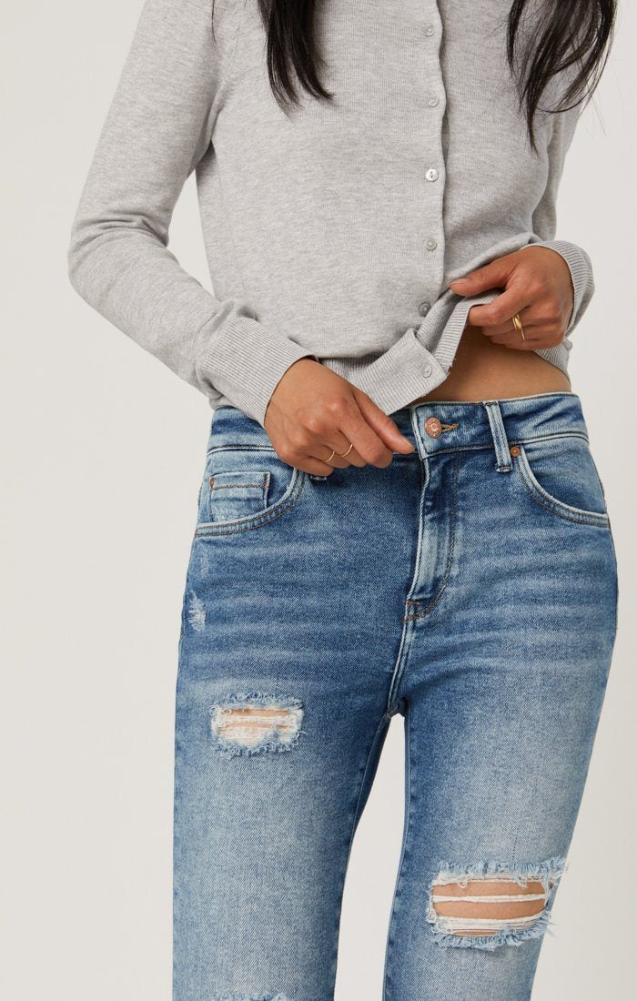 TESS SUPER SKINNY IN LT RIPPED LA VINTAGE - Mavi Jeans