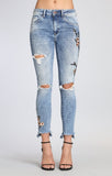 TESS SUPER SKINNY IN MID JAPANESE EMBROIDERY - Mavi Jeans