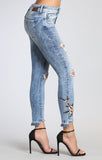 TESS SUPER SKINNY IN MID JAPANESE EMBROIDERY - Mavi Jeans