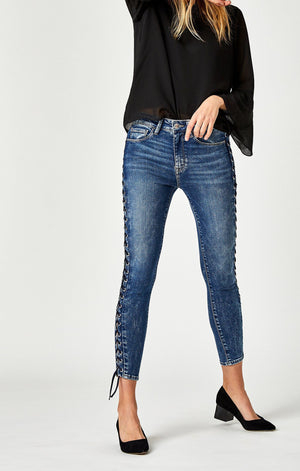 TESS SUPER SKINNY IN DARK EYELET - Mavi Jeans