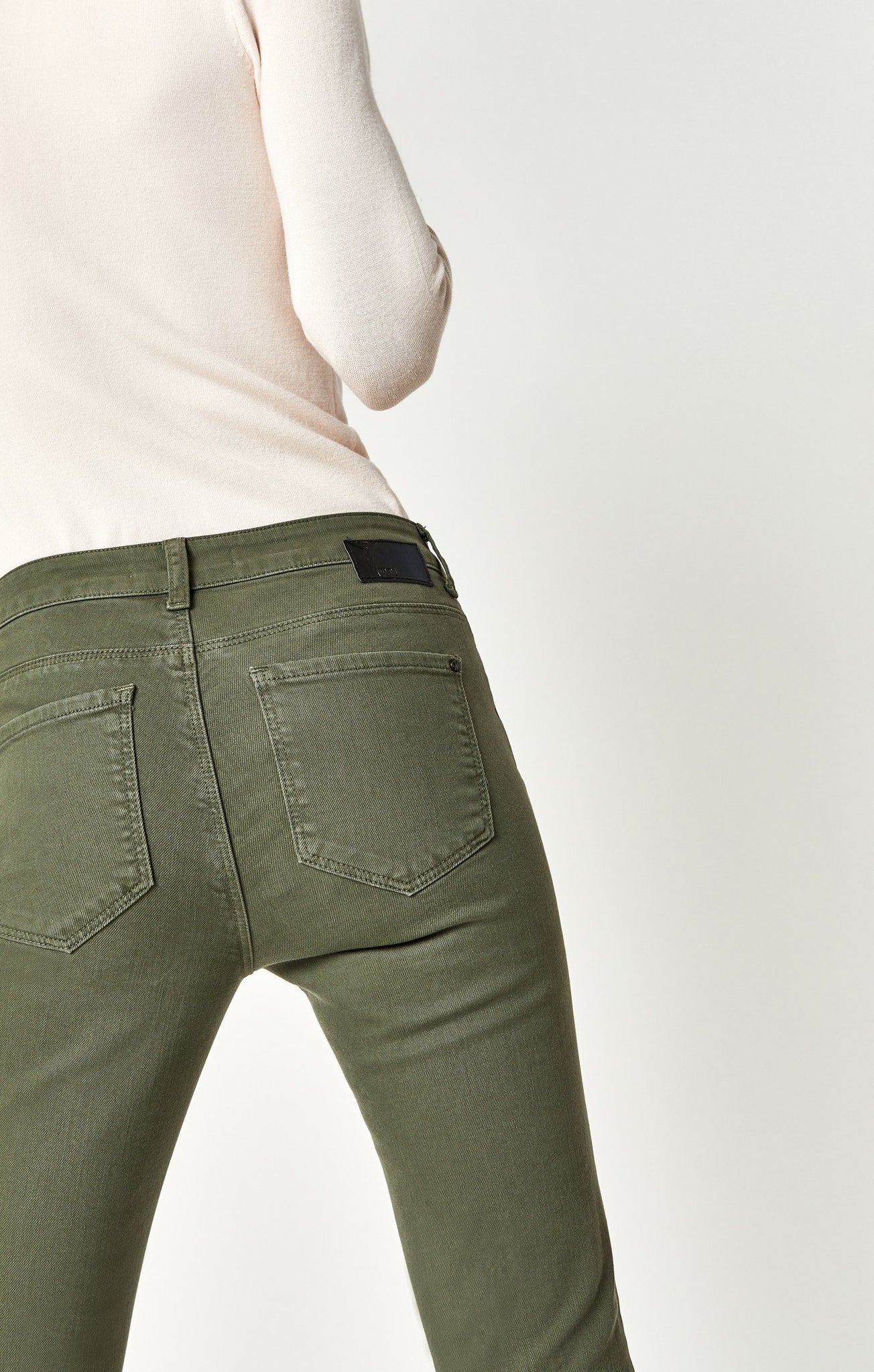 ADRIANA ANKLE SUPER SKINNY IN DUSKY GREEN TWILL - Mavi Jeans