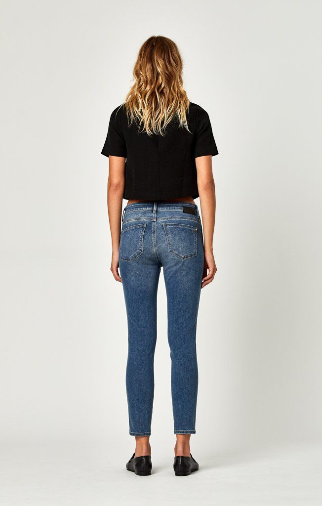 TESS SUPER SKINNY IN BLACK VELVET STRIPE - Mavi Jeans