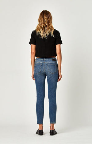 TESS SUPER SKINNY IN BLACK VELVET STRIPE - Mavi Jeans