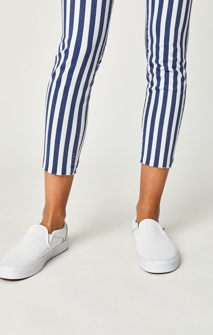 TESS SUPER SKINNY IN WHITE STRIPE DENIM - Mavi Jeans