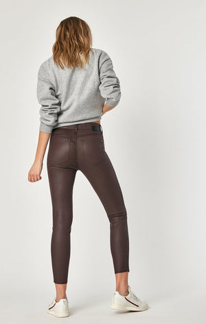 TESS SUPER SKINNY IN BORDEAUX JEATHER - Mavi Jeans