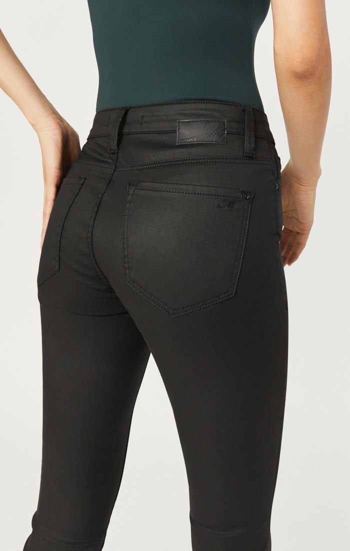 TESS SUPER SKINNY IN ZIPPER FLY BLACK JEATHER - Mavi Jeans