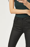 TESS SUPER SKINNY IN ZIPPER FLY BLACK JEATHER - Mavi Jeans