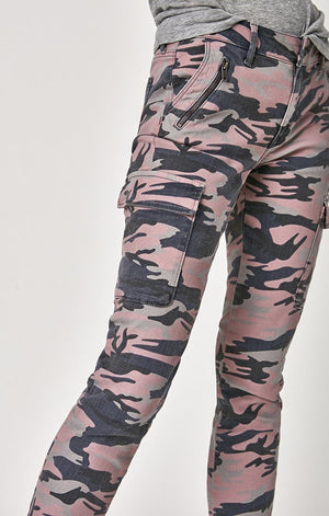 JULIETTE SKINNY CARGO IN PINK CAMO - Mavi Jeans