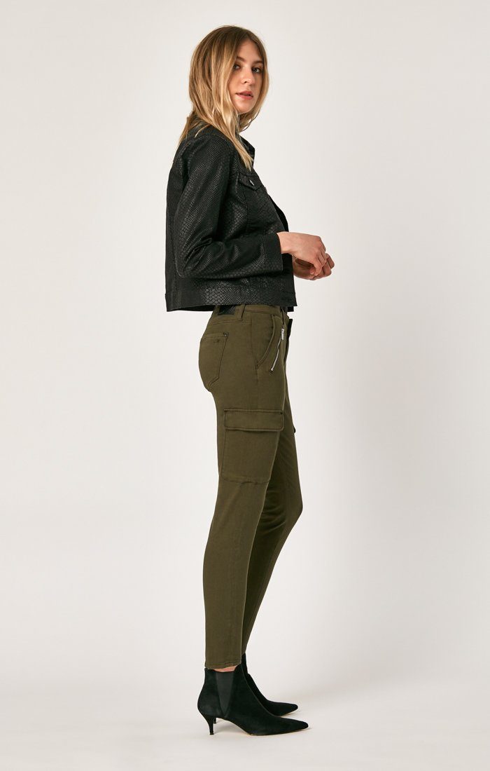 JULIETTE SKINNY CARGO IN DARK JADE TWILL - Mavi Jeans