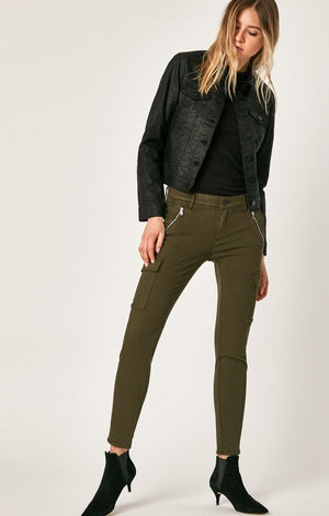 JULIETTE SKINNY CARGO IN DARK JADE TWILL - Mavi Jeans