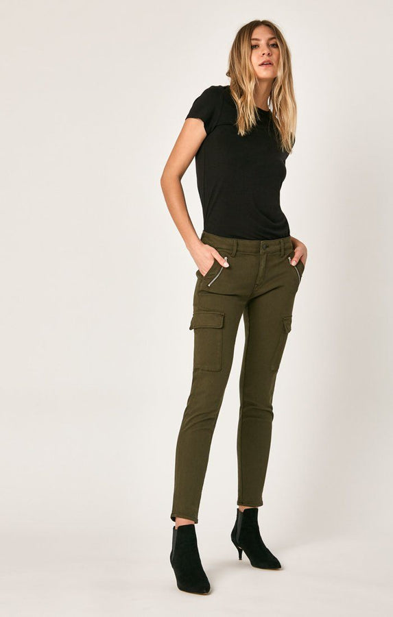 JULIETTE SKINNY CARGO IN DARK JADE TWILL - Mavi Jeans