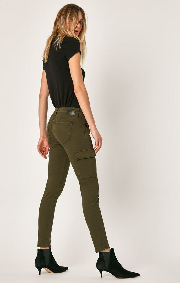 JULIETTE SKINNY CARGO IN DARK JADE TWILL - Mavi Jeans