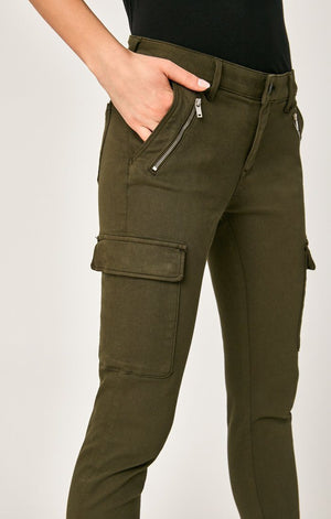 JULIETTE SKINNY CARGO IN DARK JADE TWILL - Mavi Jeans