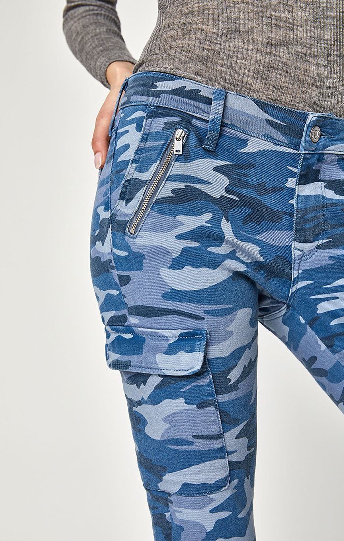 JULIETTE SKINNY CARGO IN BLUE CAMO - Mavi Jeans