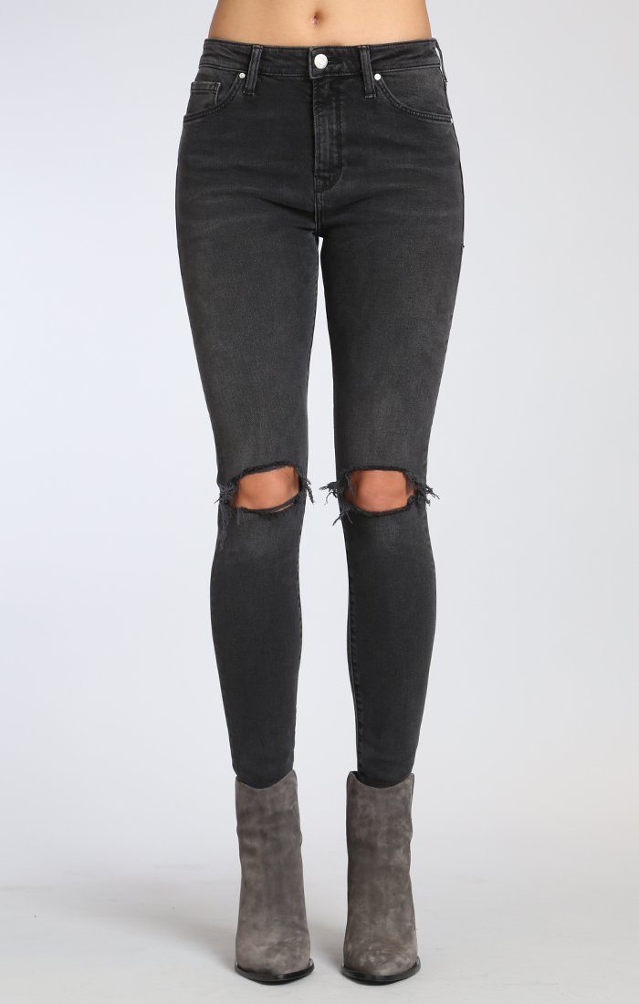 LUCY SUPER SKINNY IN SMOKE RIPPED - Mavi Jeans