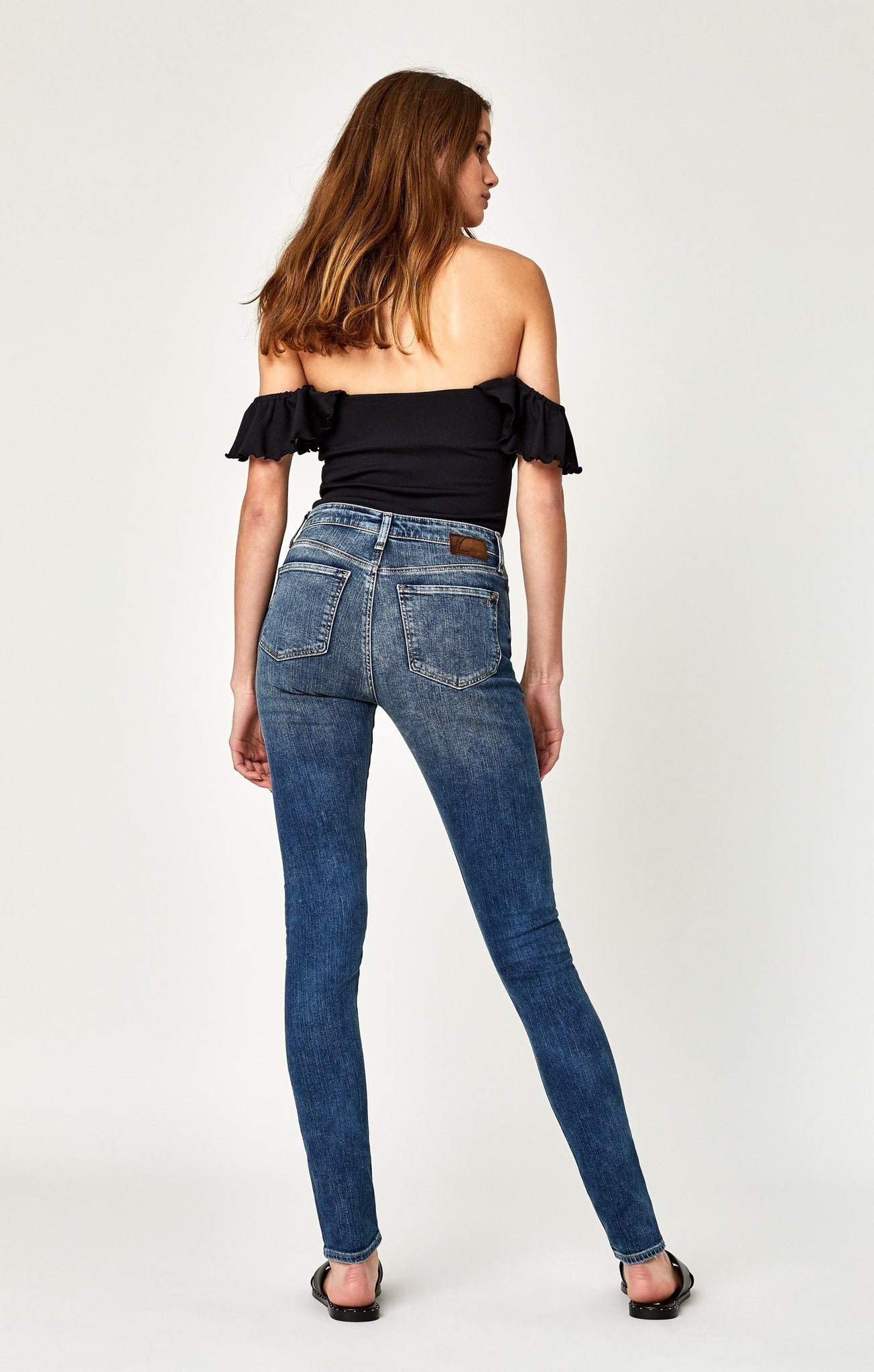 LUCY SUPER SKINNY IN DARK RIPPED NOLITA - Mavi Jeans