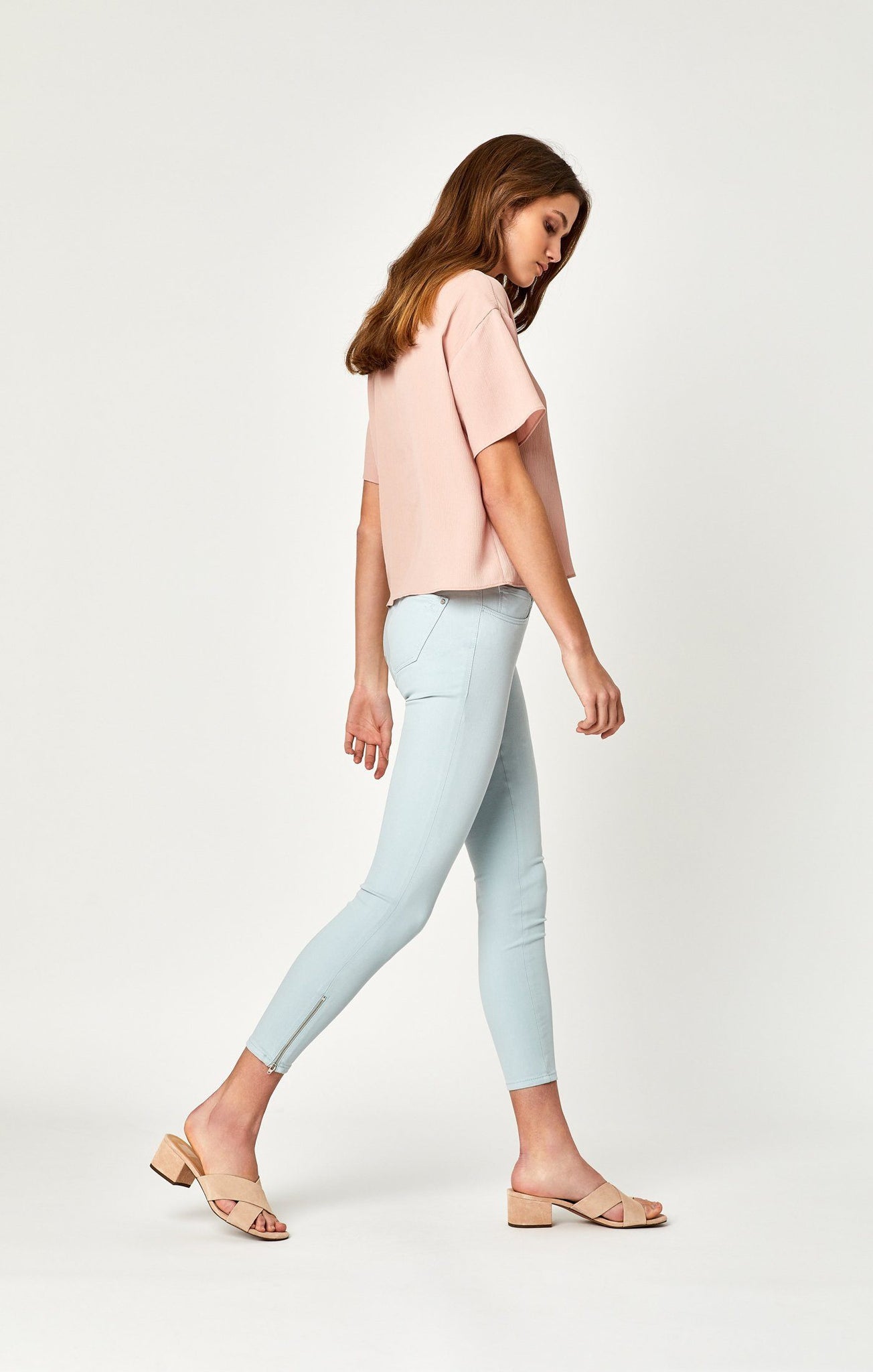 ADRIANA ANKLE ZIP SKINNY IN SLATE TWILL - Mavi Jeans