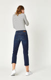 NIKI STRAIGHT CROP IN DEEP FRAYED TRIBECA - Mavi Jeans