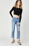 NIKI STRAIGHT CROP IN LT BLUE BLOCKING - Mavi Jeans