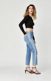 NIKI STRAIGHT CROP IN LT BLUE BLOCKING - Mavi Jeans