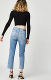 NIKI STRAIGHT CROP IN LT BLUE BLOCKING - Mavi Jeans