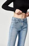 NIKI STRAIGHT CROP IN LT BLUE BLOCKING - Mavi Jeans