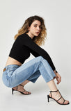 NIKI STRAIGHT CROP IN LT BLUE BLOCKING - Mavi Jeans