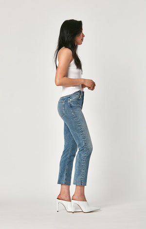 NIKI STRAIGHT CROP IN INDIGO BLUE  VINTAGE - Mavi Jeans