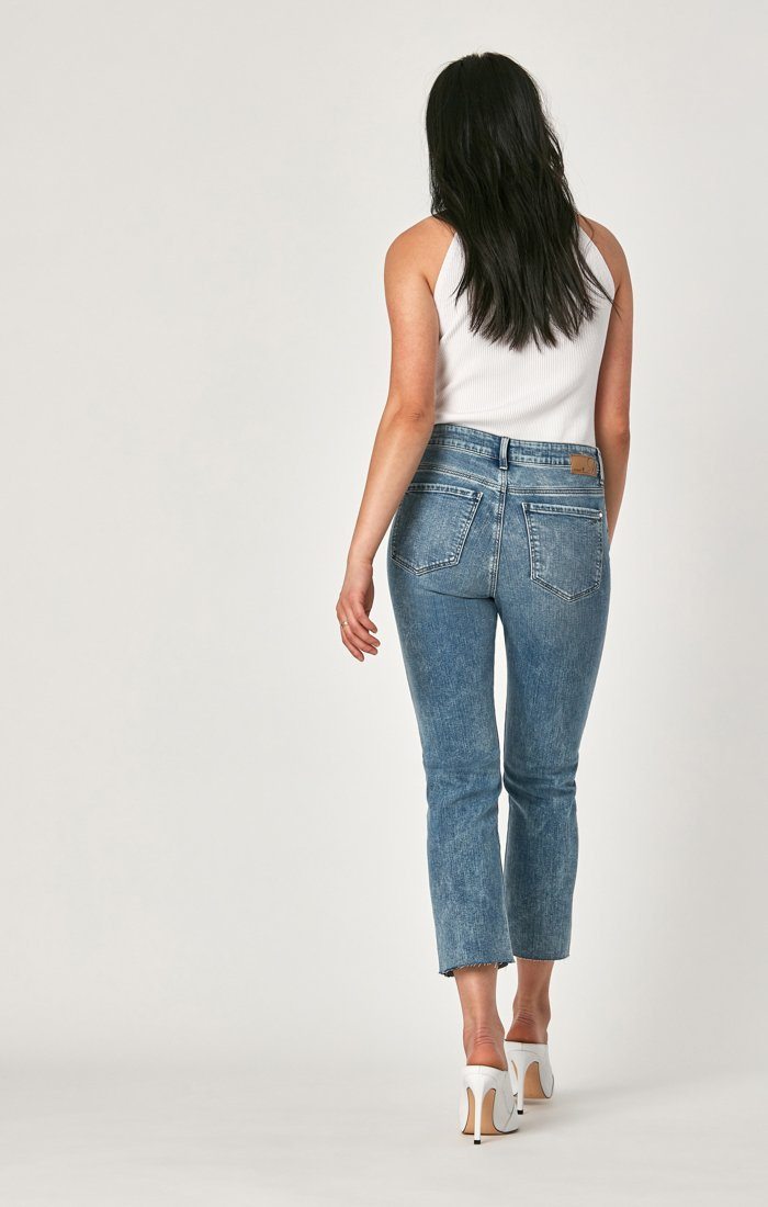 NIKI STRAIGHT CROP IN INDIGO BLUE  VINTAGE - Mavi Jeans